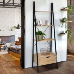 Scaffale A Scala 4 Livelli Con Cassetto DETROIT Design Industriale