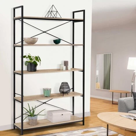 Scaffale XL 5 Livelli DETROIT Design Industriale 170 Cm 1 Scaffale XL 5 Livelli DETROIT Design Industriale 170 Cm