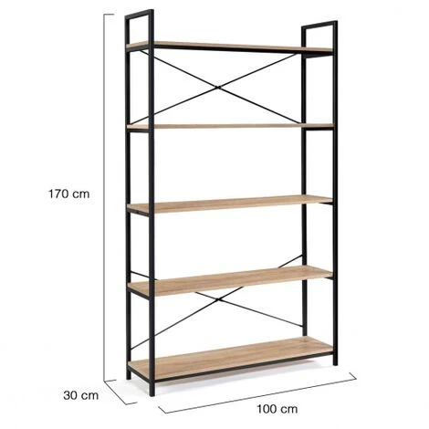 Scaffale XL 5 Livelli DETROIT Design Industriale 170 Cm 5 Scaffale XL 5 Livelli DETROIT Design Industriale 170 Cm - immagine 5