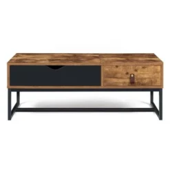 Tavolino CHICAGO Con Piano Sollevabile, 1 Cassetto, Design Industriale -Negozio al dettaglio VIDAXL || HOMCOM || Songmics 68672771 3