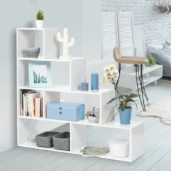 Libreria Per Scale LINA In Legno Bianco