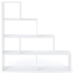 Libreria Per Scale LINA In Legno Bianco -Negozio al dettaglio VIDAXL || HOMCOM || Songmics 68672778 3