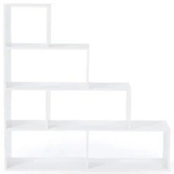 Libreria Per Scale LINA In Legno Bianco -Negozio al dettaglio VIDAXL || HOMCOM || Songmics 68672778 5