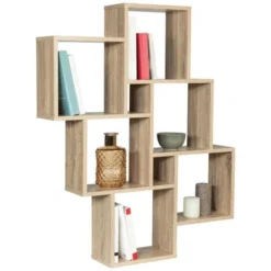 Scaffale A Parete LUCAS In Legno Di Faggio -Negozio al dettaglio VIDAXL || HOMCOM || Songmics 68672789 3