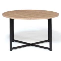 Tavolino Rotondo DETROIT 70 Cm Design Industriale -Negozio al dettaglio VIDAXL || HOMCOM || Songmics 68672804 3