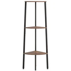 Scaffale Angolare 3 Livelli Marrone Scuro Nero 45,5x31,5x120cm VidaXL 8 Scaffale Angolare 3 Livelli Marrone Scuro Nero 45,5x31,5x120cm VidaXL -Negozio al dettaglio VIDAXL || HOMCOM || Songmics 68763697 4