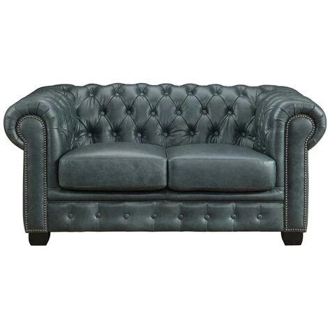 Divano Chesterfield 3+2+1 Posti 100% Pelle Di Bufalo Verderame - BRENTON 5 Divano Chesterfield 3+2+1 Posti 100% Pelle Di Bufalo Verderame - BRENTON - immagine 5