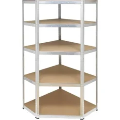 TOOLCRAFT KPW77 Modulo Angolare Per Scaffale 175 Kg (L X A X P) 700 X 1800 X 700 Mm Metallo, MDF Zinco, Argento Ripiano