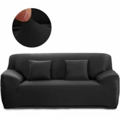 Copridivano 3 Posti 190-230 Cm Colore Nero
