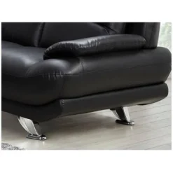 Divano 2 Posti In Similpelle Nero - MUSKO -Negozio al dettaglio VIDAXL || HOMCOM || Songmics 70060353 3