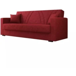 Divano Letto Ibiza Rosso, 214x89x81 Cm