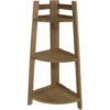 Scaffale Angolare 3 Ripiani Angolo Marrone Libreria Dimensioni 29,5x29,5x76 Cm