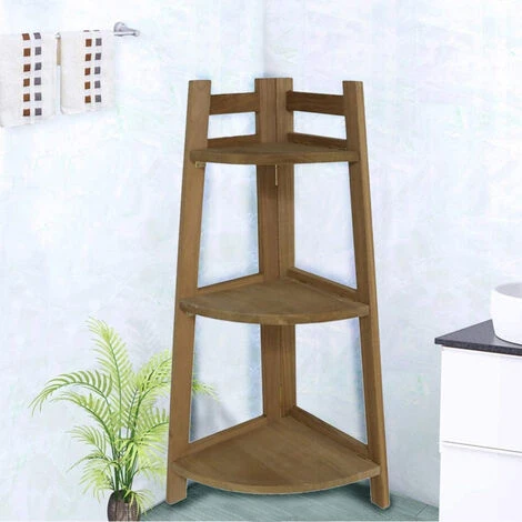 Scaffale Angolare 3 Ripiani Angolo Marrone Libreria Dimensioni 29,5x29,5x76 Cm 2 Scaffale Angolare 3 Ripiani Angolo Marrone Libreria Dimensioni 29,5x29,5x76 Cm - immagine 2