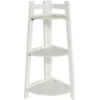 Scaffale Angolare 3 Ripiani Angolo Bianco Libreria Dimensioni 29,5x29,5x76 Cm