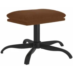 Sgabello Marrone 60x60x39 Cm In Microfibra VidaXL