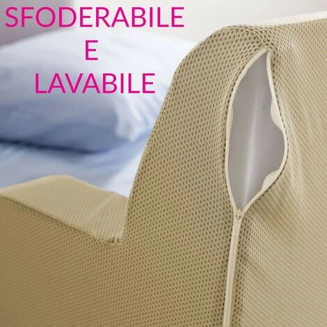 Poltroncina Da Letto Sanitario DISPOSITIVO MEDICO, Schienale Da Letto Con Tessuto BEIJE Sfoderabile E Lavabile - Comodone Grande Plus 5 Poltroncina Da Letto Sanitario DISPOSITIVO MEDICO, Schienale Da Letto Con Tessuto BEIJE Sfoderabile E Lavabile - Comodone Grande Plus - immagine 5