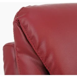 Poltrona Relax Con Schienale Reclinabile E Poggiapiedi In Ecopelle Burgundy -Negozio al dettaglio VIDAXL || HOMCOM || Songmics 71802559 4