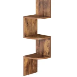 Scaffale Angolare A Parete A 5 Livelli ISA In Legno Invecchiato -Negozio al dettaglio VIDAXL || HOMCOM || Songmics 71919002 4