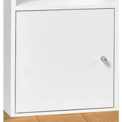 Contenitore A Gradini LIAM, 4 Livelli, In Legno Bianco Con Anta E Cassetti -Negozio al dettaglio VIDAXL || HOMCOM || Songmics 71919007 3