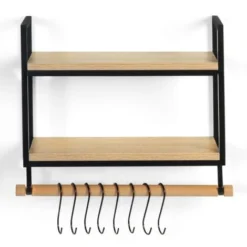 Mensola A Muro Con Ganci DETROIT Design Industriale -Negozio al dettaglio VIDAXL || HOMCOM || Songmics 71919080 4