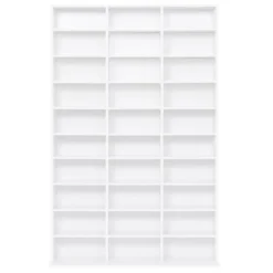 Libreria Per CD CEYLIA A 30 Scomparti Con Ripiani Regolabili, Legno Bianco -Negozio al dettaglio VIDAXL || HOMCOM || Songmics 71919114 3