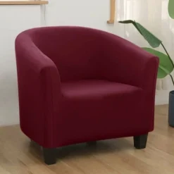 Fodera Per Poltrona Trasformabile Elasticizzata, Facile Da Installare E Lavare, Fodera Per Sedia Con Braccioli Fodera Per Poltrona Chesterfield Per Bancone Bar Soggiorno Sala Riunioni, Rosso Vino -Negozio al dettaglio VIDAXL || HOMCOM || Songmics 72178692 5