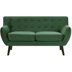 Divano 2 Posti In Velluto Verde Abete - SERTI