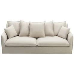 Divano 3 Posti In Tessuto Beige - SANKA 7 Divano 3 Posti In Tessuto Beige - SANKA -Negozio al dettaglio VIDAXL || HOMCOM || Songmics 73625759 3