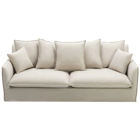 Divano 3 Posti In Tessuto Beige - SANKA 3 Divano 3 Posti In Tessuto Beige - SANKA - immagine 3