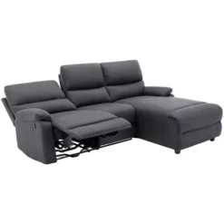 Divano Angolare Relax Elettrico In Tessuto Antracite - Angolo A Destra - LUNANO -Negozio al dettaglio VIDAXL || HOMCOM || Songmics 73805677 4