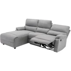 Divano Angolare Relax Elettrico In Tessuto Grigio - Angolo A Sinistra - LUNANO -Negozio al dettaglio VIDAXL || HOMCOM || Songmics 73805775 4