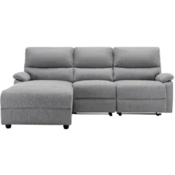 Divano Angolare Relax Elettrico In Tessuto Grigio - Angolo A Sinistra - LUNANO -Negozio al dettaglio VIDAXL || HOMCOM || Songmics 73805775 5