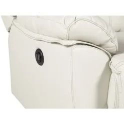 Divano Relax 3 Posti Elettrico In Cuoio Avorio - MARCIS -Negozio al dettaglio VIDAXL || HOMCOM || Songmics 74052468 5