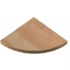 Mensola Ad Angolo In Melaminico Noce Chiaro Cm 1,8 X 25 X 25 Bordata