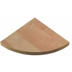 Mensola Ad Angolo In Melaminico Noce Chiaro Cm 1,8 X 25 X 25 Bordata