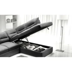 Divano Angolare Stefy Con Penisola Contenitore Sinistra 268x212 -Negozio al dettaglio VIDAXL || HOMCOM || Songmics 76067245 4