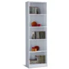 LIBRERIA 5 RIPIANI ORLANDO BIANCA 55X21X175CM