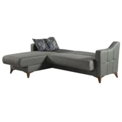 Divano Letto Ad Angolo Dallas In Tessuto Colore Grigio Grigio -Negozio al dettaglio VIDAXL || HOMCOM || Songmics 77486435 3