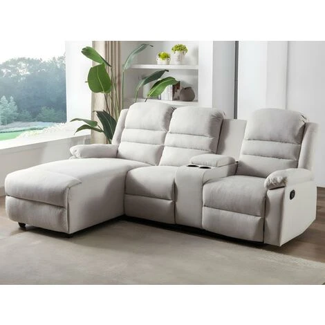 Divano Relax In Tessuto Beige - Angolo A Sinistra - MACEDONIA 2 Divano Relax In Tessuto Beige - Angolo A Sinistra - MACEDONIA - immagine 2