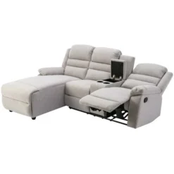 Divano Relax In Tessuto Beige - Angolo A Sinistra - MACEDONIA 9 Divano Relax In Tessuto Beige - Angolo A Sinistra - MACEDONIA -Negozio al dettaglio VIDAXL || HOMCOM || Songmics 78272702 5