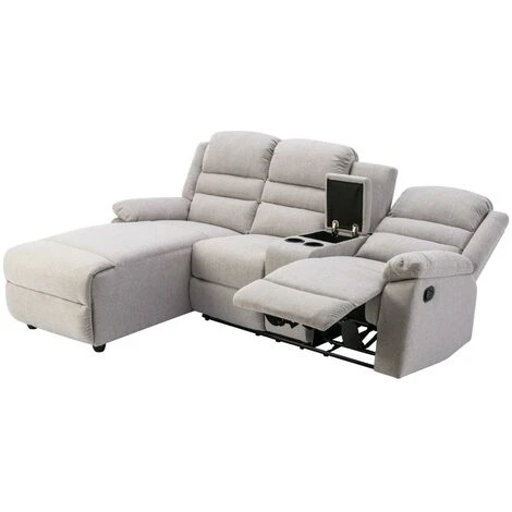 Divano Relax In Tessuto Beige - Angolo A Sinistra - MACEDONIA 5 Divano Relax In Tessuto Beige - Angolo A Sinistra - MACEDONIA - immagine 5