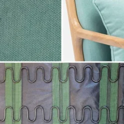 Sedia A Dondolo Di Design In Legno E Tessuto, 1 Posto, Sedia A Dondolo Scandinava, Verde Acqua 8 Sedia A Dondolo Di Design In Legno E Tessuto, 1 Posto, Sedia A Dondolo Scandinava, Verde Acqua -Negozio al dettaglio VIDAXL || HOMCOM || Songmics 78583625 4