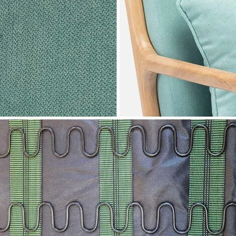 Sedia A Dondolo Di Design In Legno E Tessuto, 1 Posto, Sedia A Dondolo Scandinava, Verde Acqua 4 Sedia A Dondolo Di Design In Legno E Tessuto, 1 Posto, Sedia A Dondolo Scandinava, Verde Acqua - immagine 4