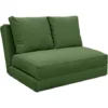 EVERGREENWEB - Divano Letto 2 Posti Futon - Divano Letto Tatami Allungabile - Divano Da Pavimento Regolabile Con 2 Comodi Cuscini - Divano Letto Materasso Piazza E Mezzo Colore Verde | Hoshi
