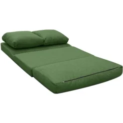 EVERGREENWEB - Divano Letto 2 Posti Futon - Divano Letto Tatami Allungabile - Divano Da Pavimento Regolabile Con 2 Comodi Cuscini - Divano Letto Materasso Piazza E Mezzo Colore Verde | Hoshi -Negozio al dettaglio VIDAXL || HOMCOM || Songmics 78668821 4