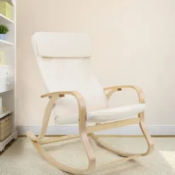 Songmics LYY30M Poltrona A Dondolo, Beige, 65 X 90 X 98 Cm 8 Songmics LYY30M Poltrona A Dondolo, Beige, 65 X 90 X 98 Cm -Negozio al dettaglio VIDAXL || HOMCOM || Songmics 78993644 4