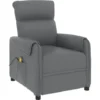Poltrona Massaggiante Grigia In Similpelle VidaXL