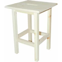 SGABELLO 'ALTO' Cm 30 X 30 X H 45 - Legno Chiaro