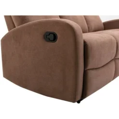 Divano 3 Posti Relax In Tessuto Marrone - EVELYN -Negozio al dettaglio VIDAXL || HOMCOM || Songmics 79946297 4