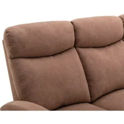 Divano 3 Posti Relax In Tessuto Marrone - EVELYN -Negozio al dettaglio VIDAXL || HOMCOM || Songmics 79946297 5